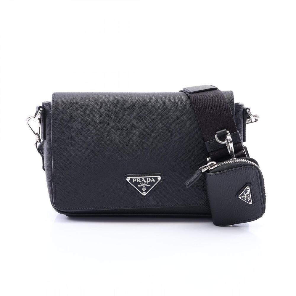 Prada Galleria Saffiano Leather Shoulder Bag Black